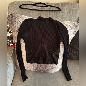 Corset style black sweater